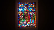 Glasmaleri i Volbu kyrkje. Foto: Eli Vatn