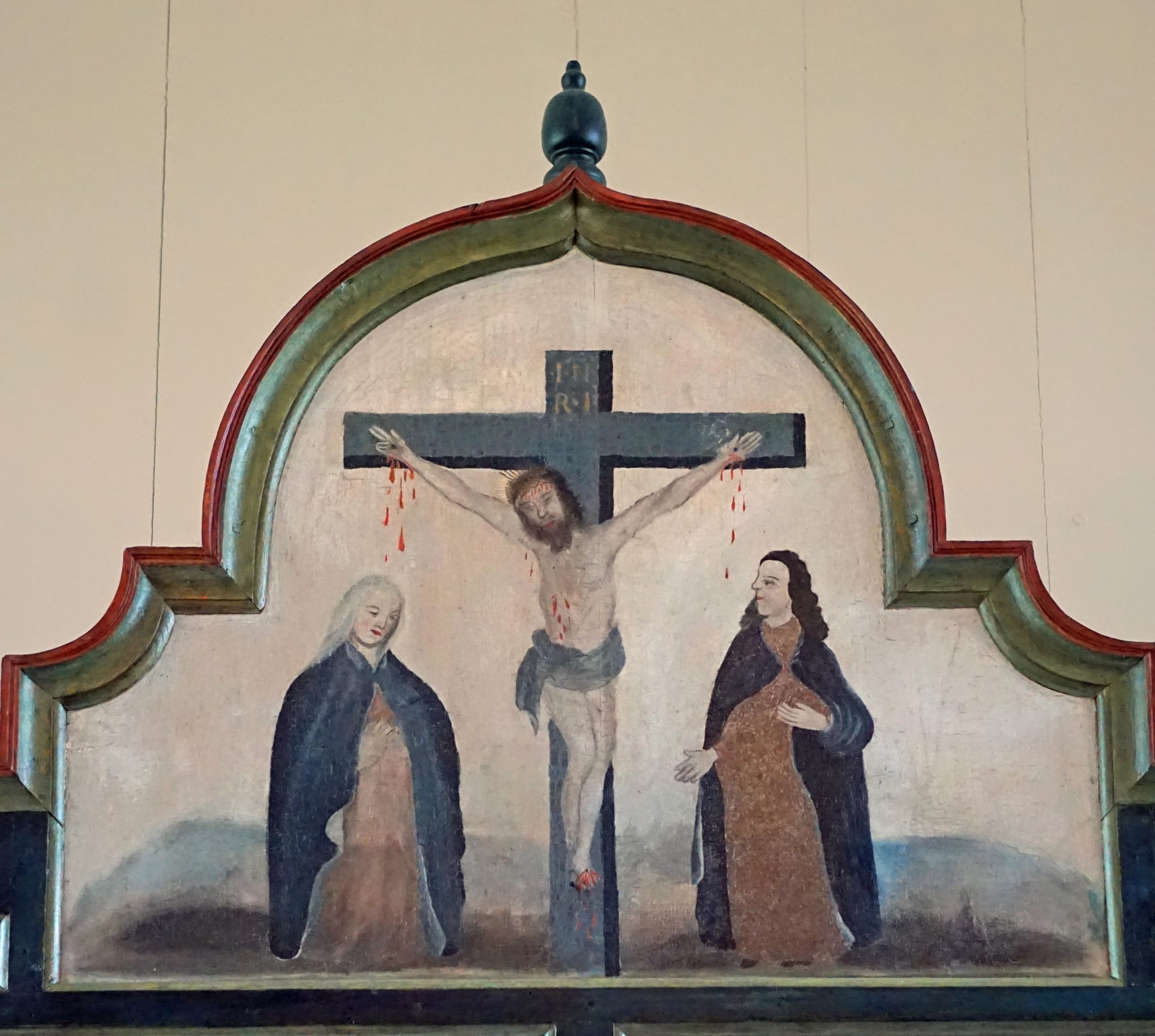 Utsnitt av altertavla i Rogne kyrkje. Foto Saskia Aleida Van Veen