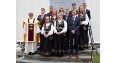Årets konfirmantar. Foto: Stig Aastveit