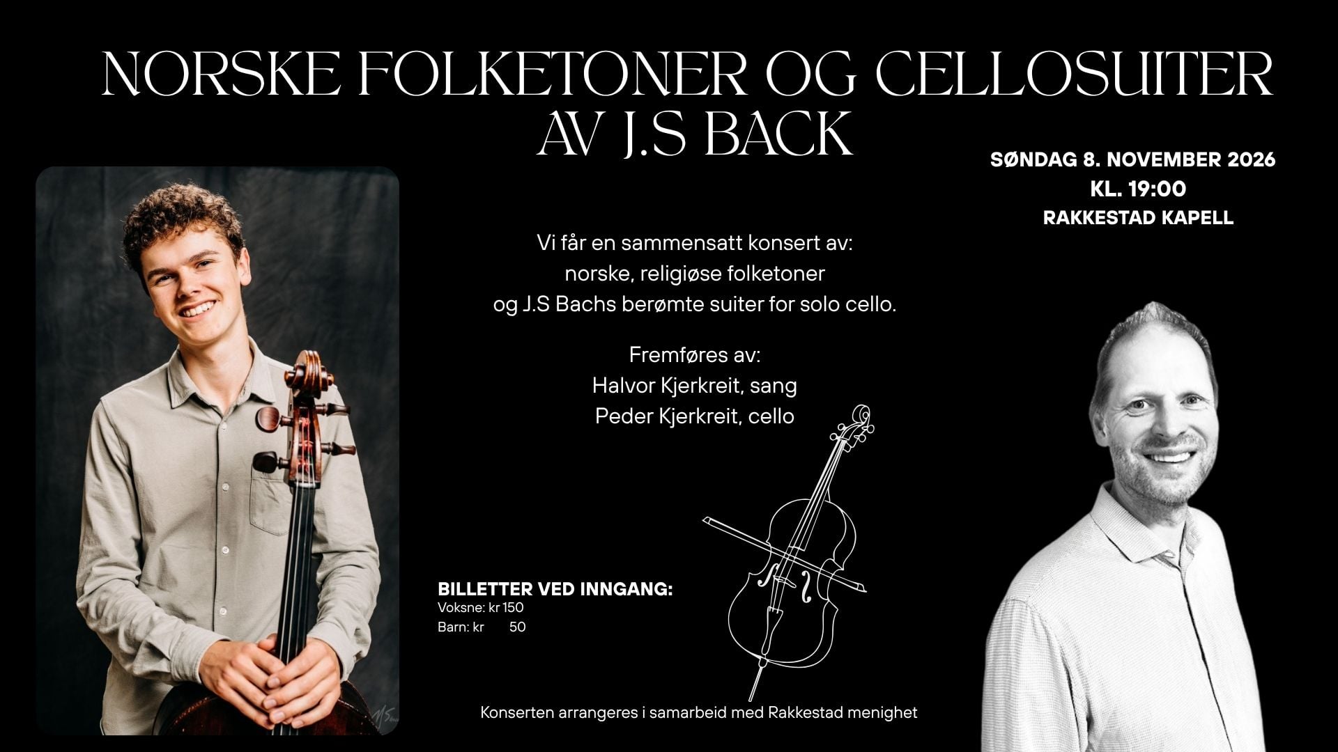 Norske folketoner og cellosuiter av J.S. Bach