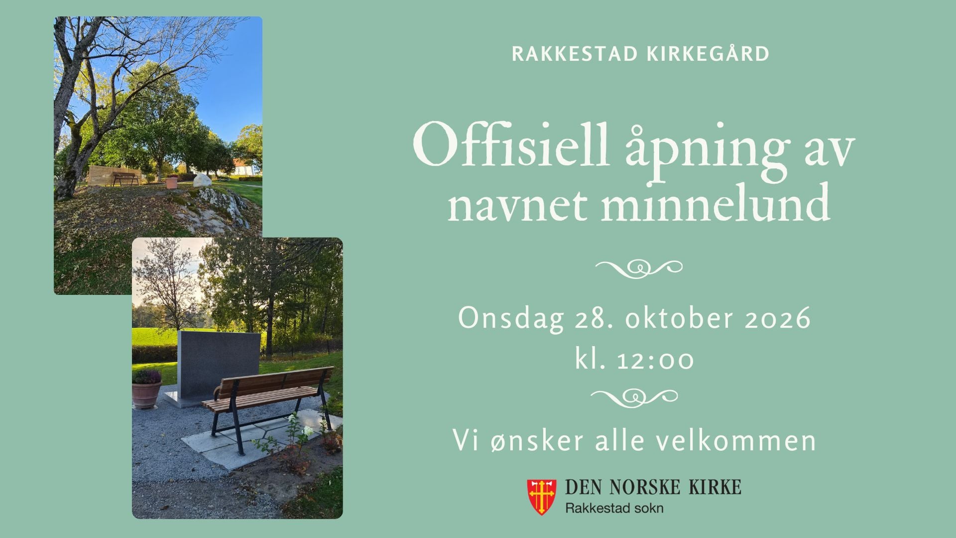 Åpning av navnet minnelund på Rakkestad kirkegård.