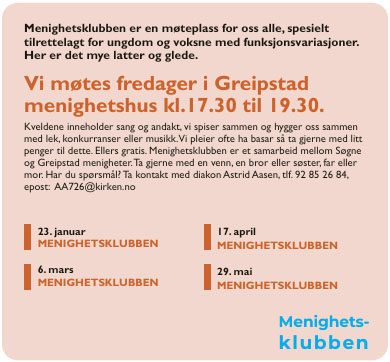 Menighetsklubben - info