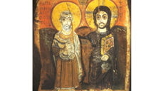 Koptisk ikon: Kristus og abbed Menas - Vennskapsikonet