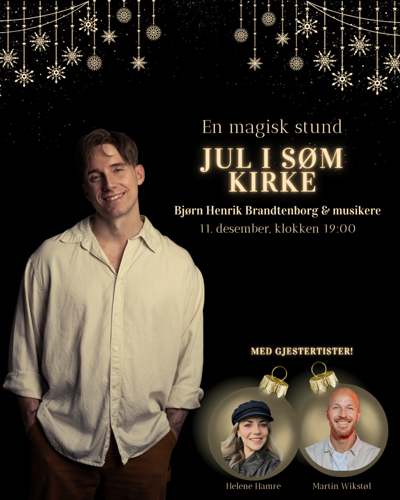 PLAKAT: Julekonsert med Bjørn Henrik Brandtenborg & musikere 11. desember