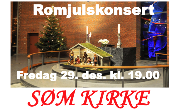 Plakat: Romjulskonsert i Søm kirke 29. desember