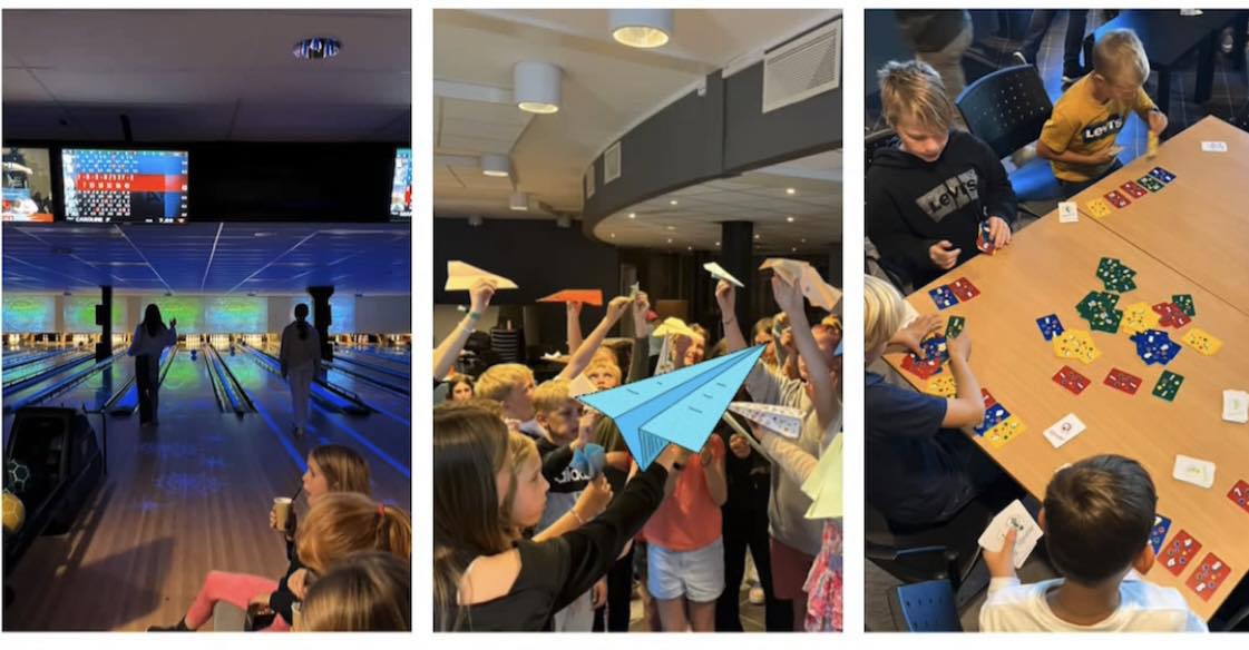 Barna hygger seg ned hverandre på Midi