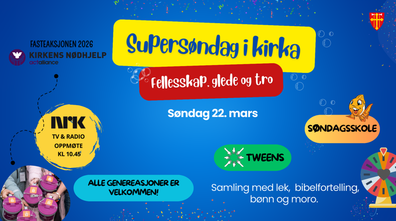 Supersøndag i Søm kirke 22. mars