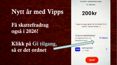 Vipps gir skattefritak
