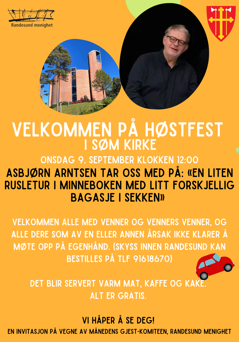 Plakat Høstfest 9. sept 2026. Tekst som ovenfor