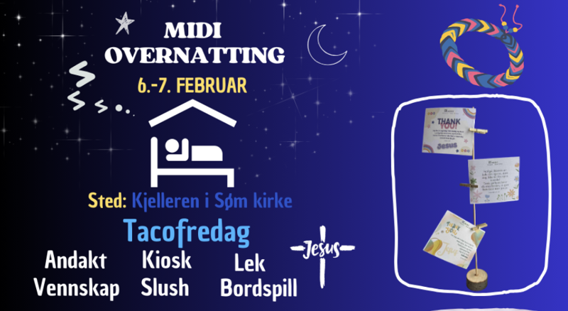 Midi overnatter i Søm kirke