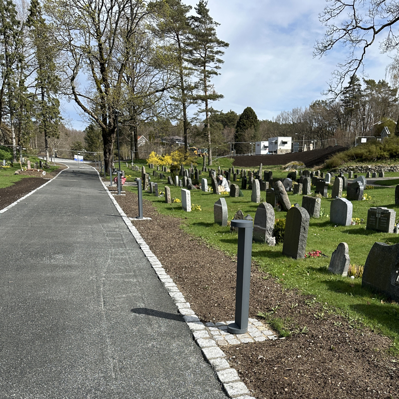 April 2025: Også deler av den gamle gravlunden oppgraderes