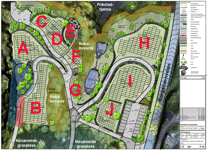 Plan for utvidelse av gravglassen ved Randesund kirke