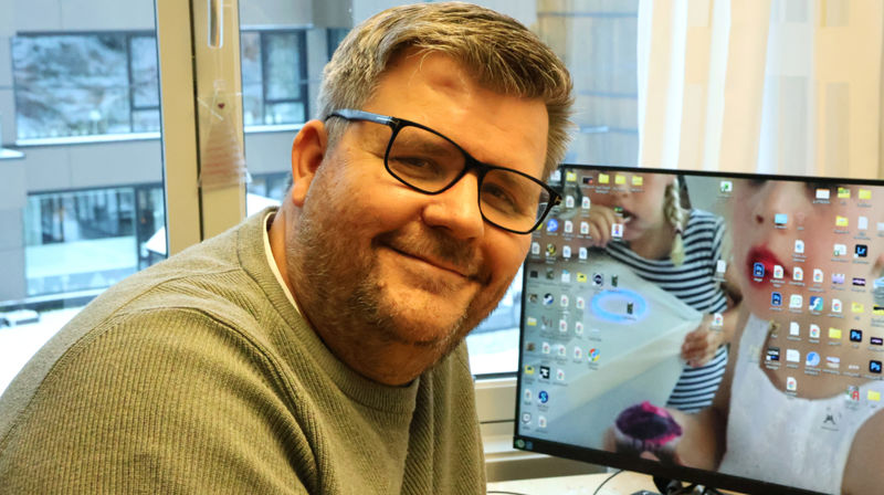 Pål er på plass på kontoret