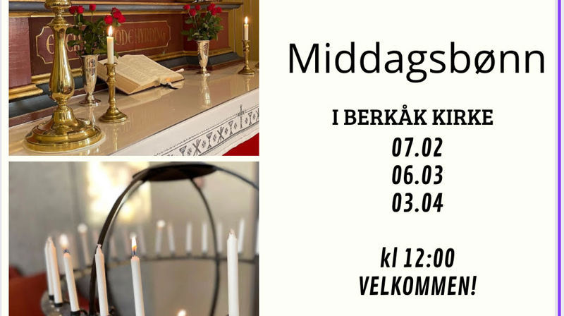 Middagsbønn i Berkåk kirke våren 2024