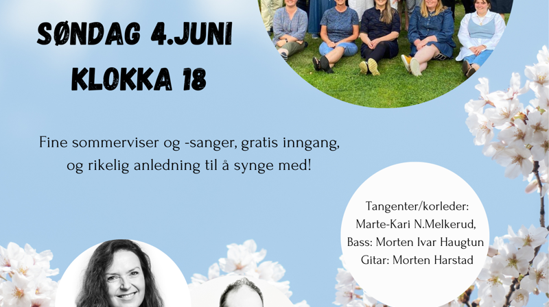4. juni kl. 18 i Rygge kirke: Vi synger sommeren inn