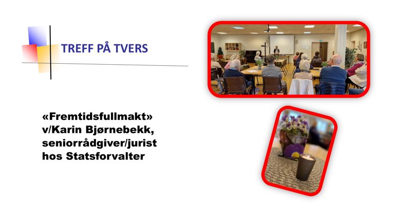 Treff på tvers i Ekholt kirke torsdag 2.oktober kl. 12.00