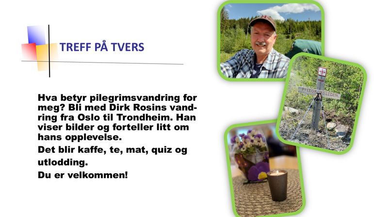 Treff på tvers kl. 12.00 i Ekholt kirkes underetg.