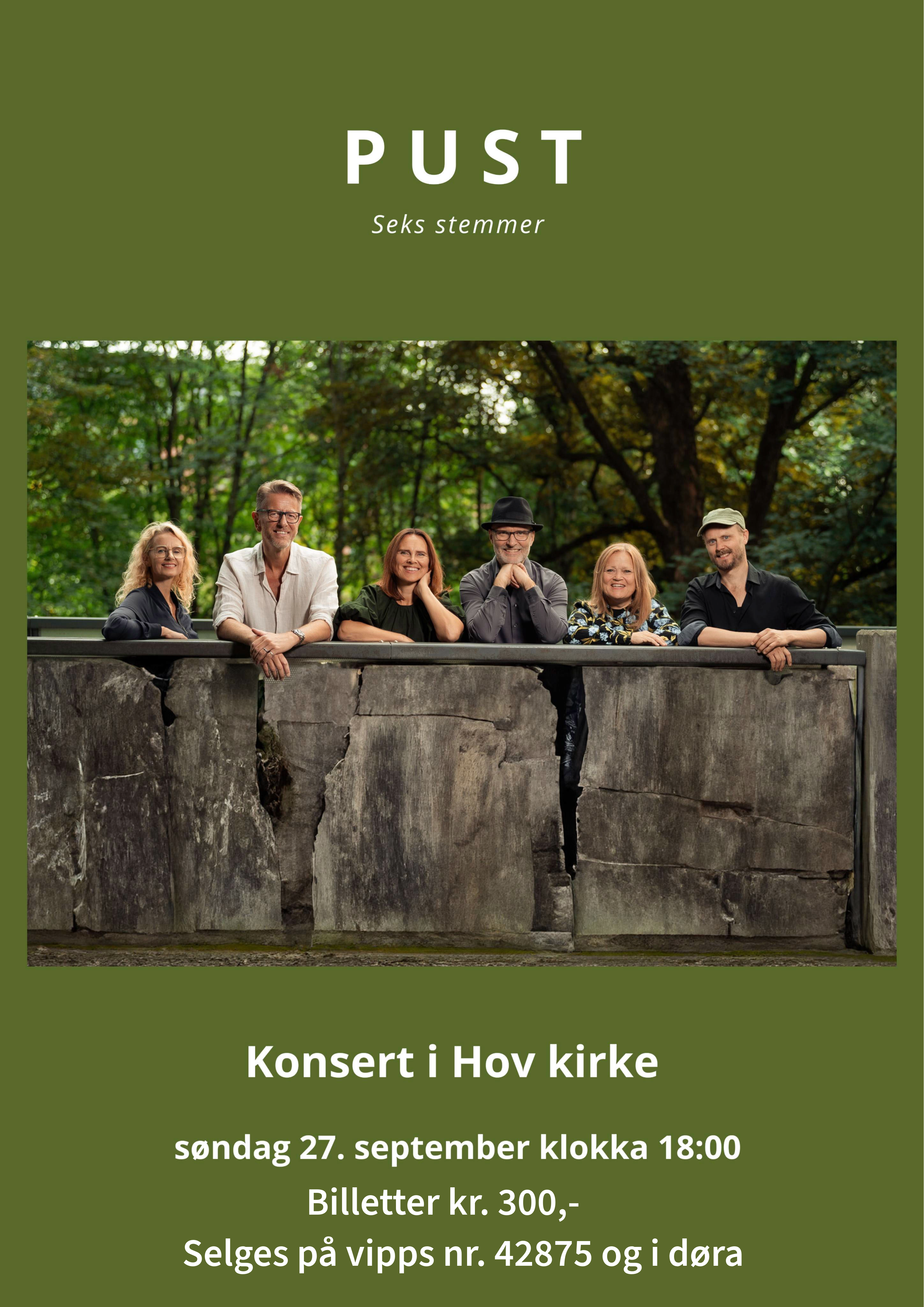 Konsert med PUST i Hov kirke