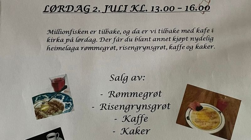 Cafe Oasen i kirka Lørdag 2 juli