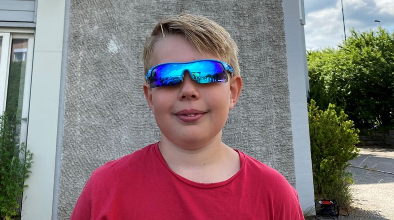 Emils tegning pryder innfarten til Sarpsborg