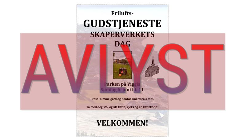 Friluftsgudstjeneste er avlyst