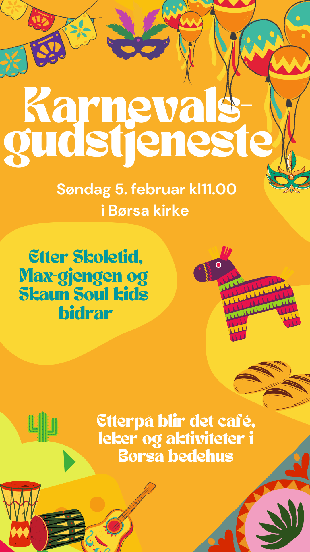 Vel møtt til felles karnevalsgudstjeneste!