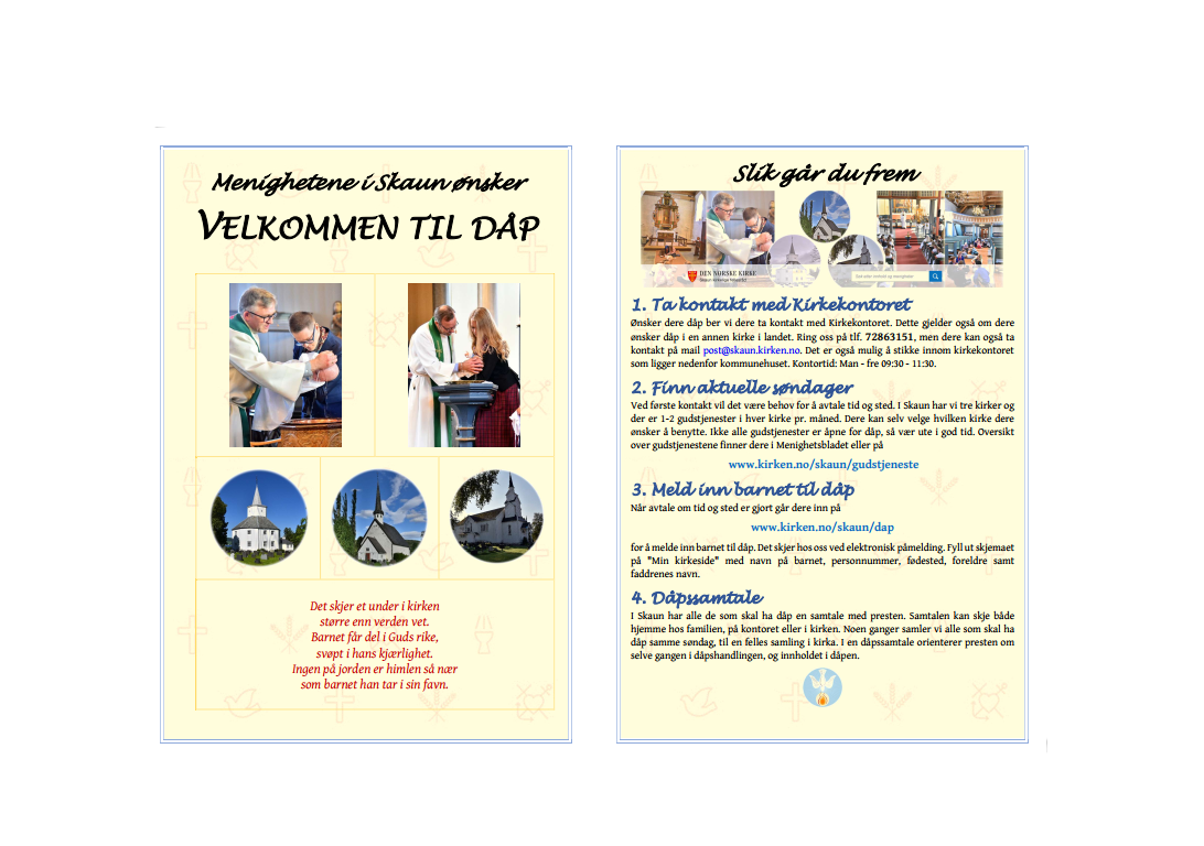 Infobrosjyre om dåp