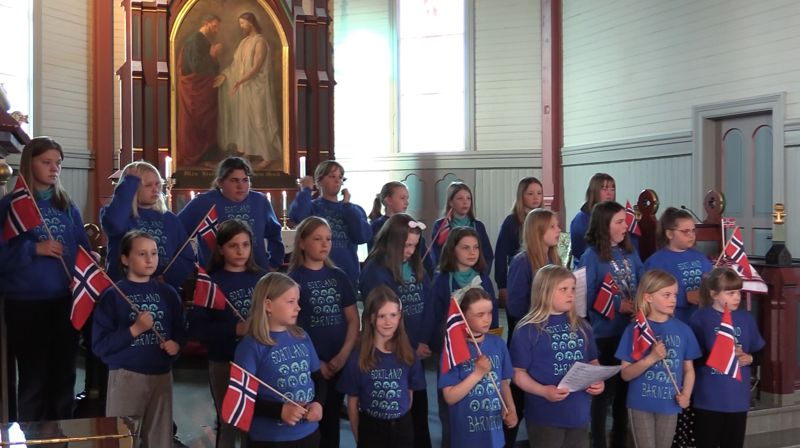 Barnekor konsert i Sortland kirke