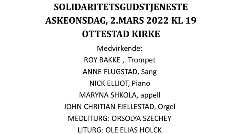 ONSDAG 2. MARS I OTTESTAD KIRKE