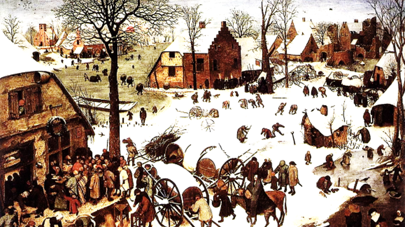 De la ham i en krybbe