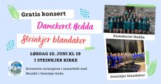 Konsert i Steinkjer kirke 10. juni kl. 19:00