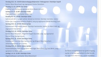 Musikkandaktar og konsertar i fastetida