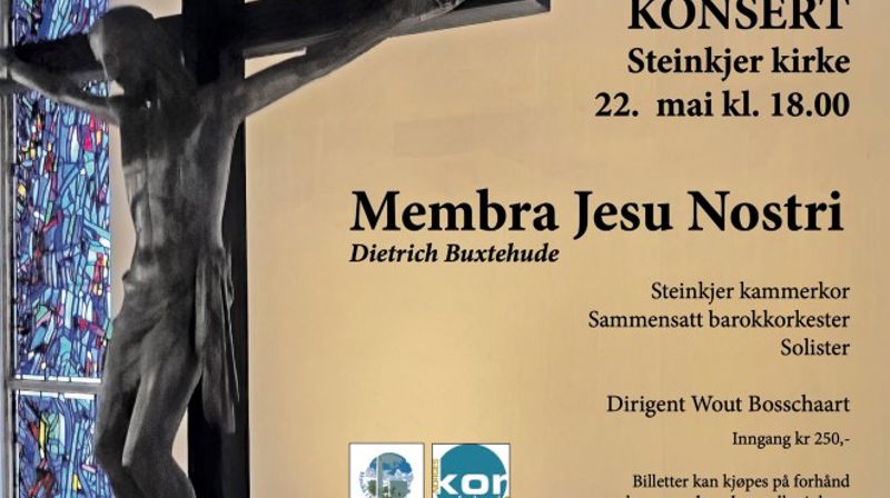 Konsert i Steinkjer kirke -Membra Jesu Nostri – et oratorium av Dietrich Buxtehude