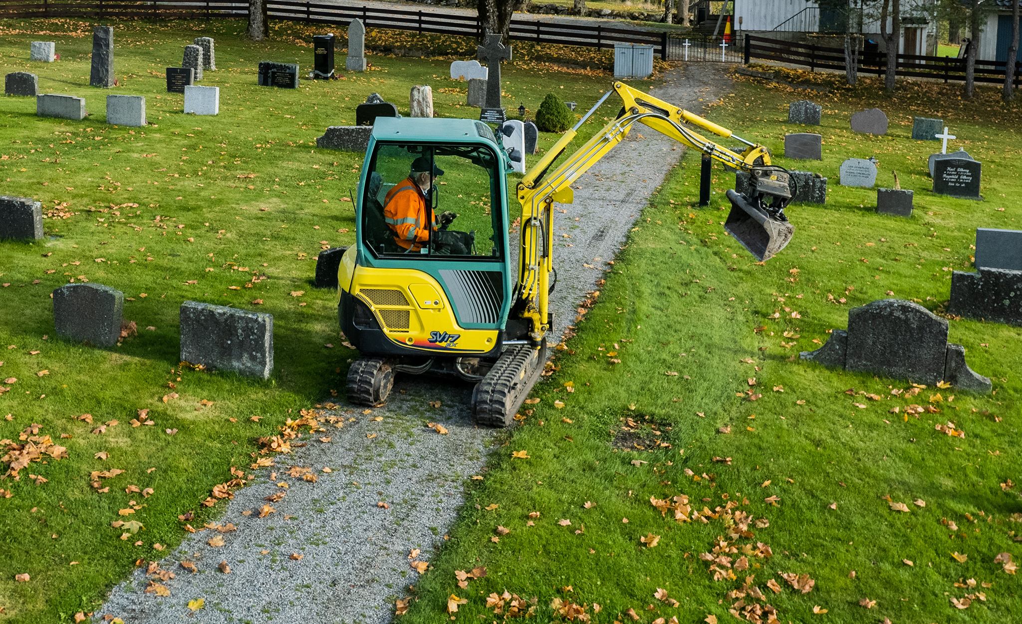 Uregelmessig arbeid ved Langevåg nye kyrkjegard