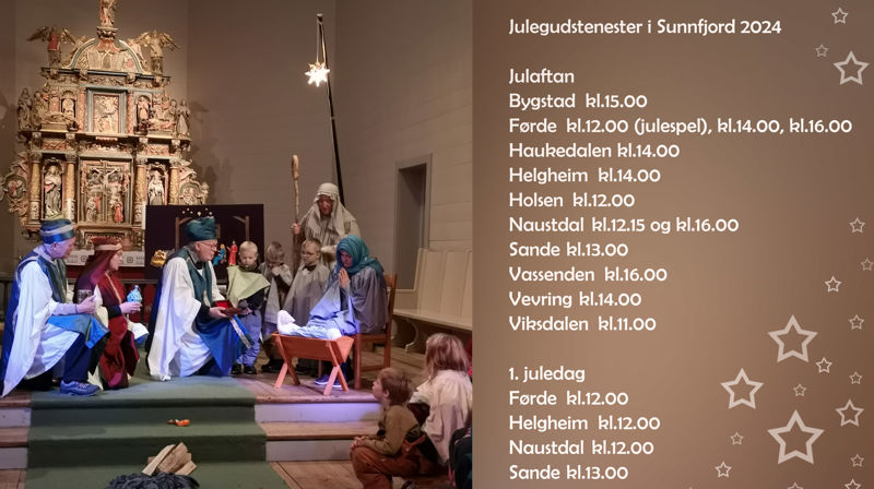 Opningstid på kyrkjekontora i jula