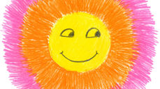 Soltegning av Ingeborg Andersen