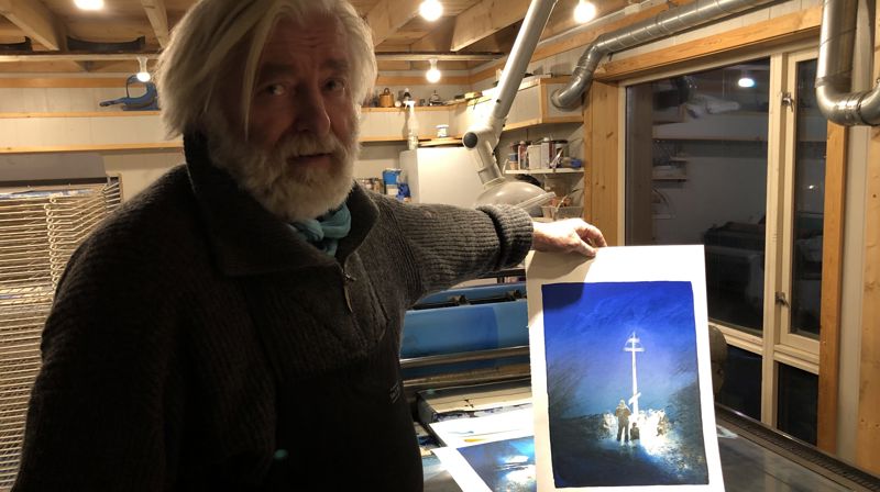 Kunstner Olaf Storø har laget et nytt bilde i forbindelse med 100-årsjubileet.