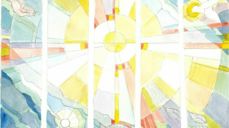 Skisse av glasskunsten, foto: Svalbardposten