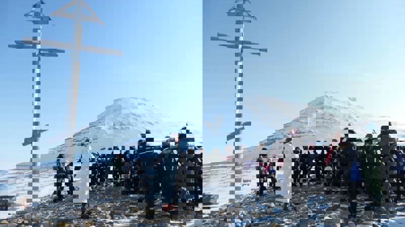 Her fra påskegudstjeneste på Vindodden