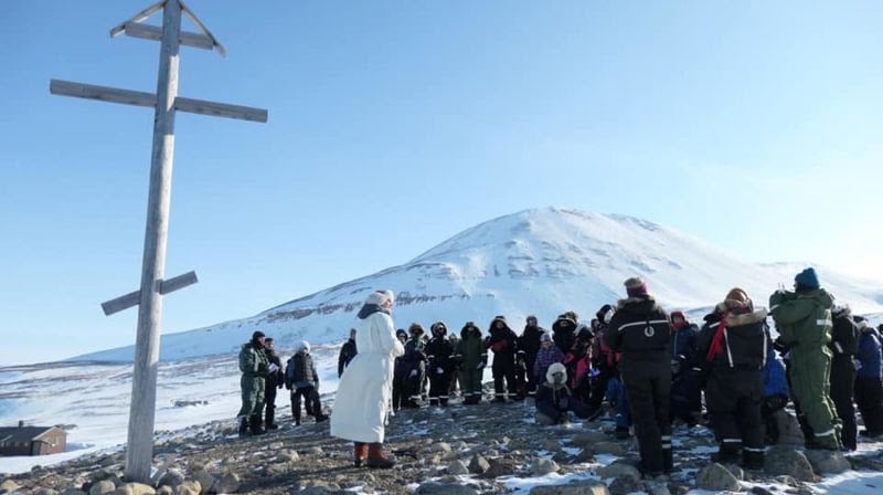 Her fra påskegudstjeneste på Vindodden