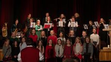 Polargospel i samarbeid med Longyearbyen storband.