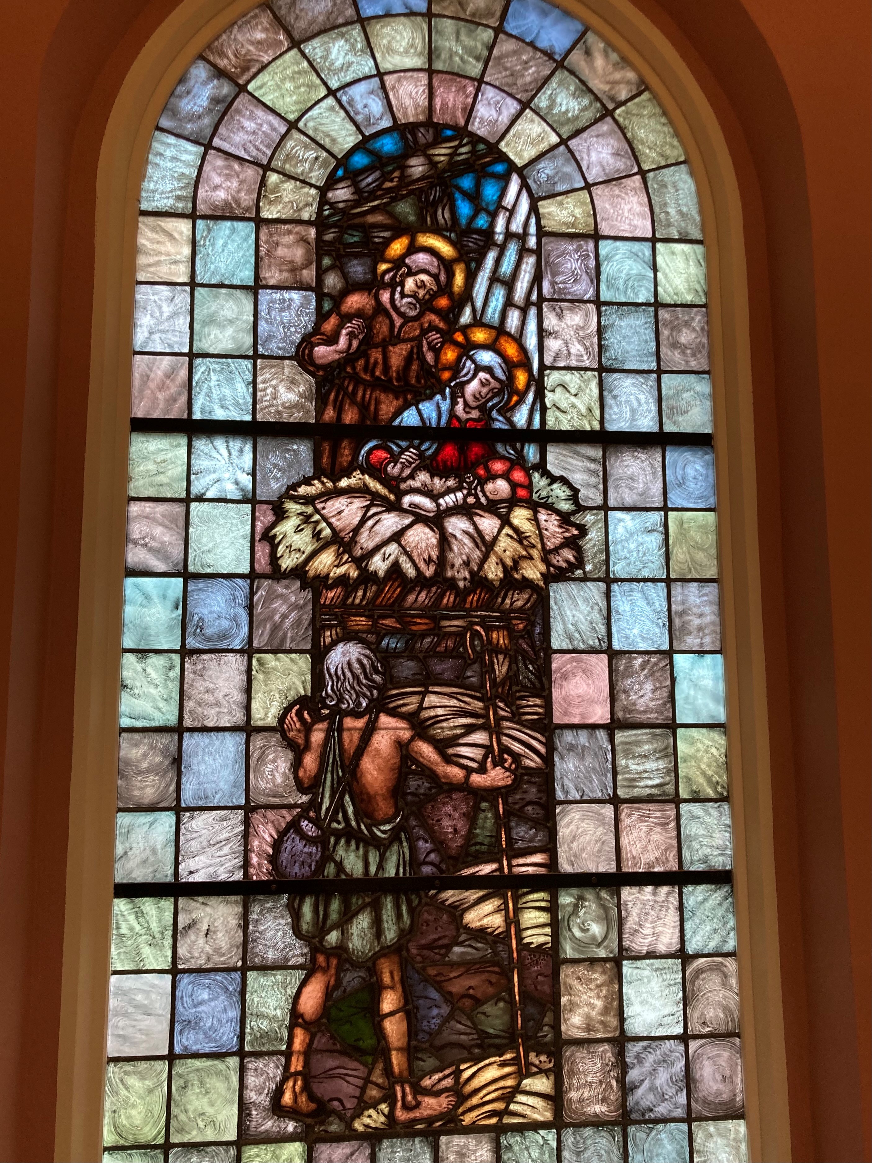 Glassmaleri: Jesu fødsel