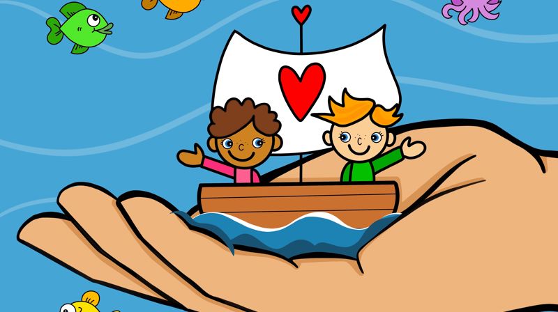 Illustrasjon barnesang - Min båt er så liten