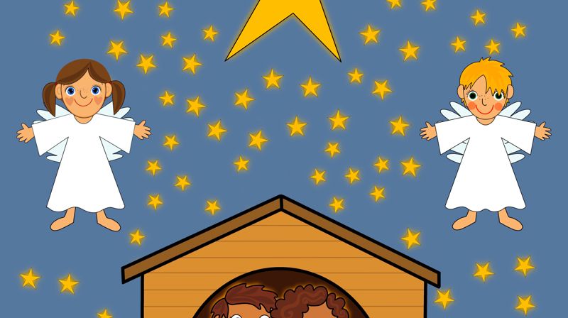 Illustrasjon - Jesus i stallen