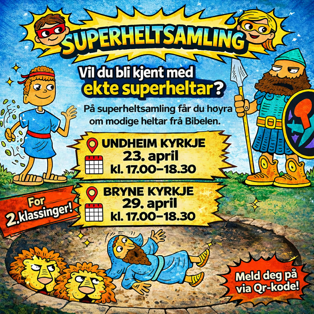 Superheltsamling på Undheim 23. april