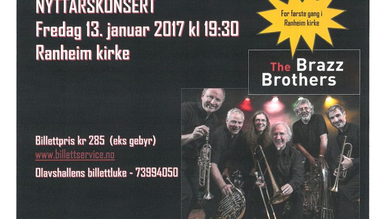 Brazz Brothers med nyttårskonsert i Ranheim kirke