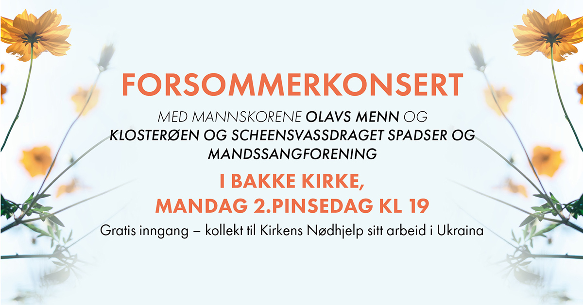 Forsommerkonsert 2.pinsedag kl.19.00