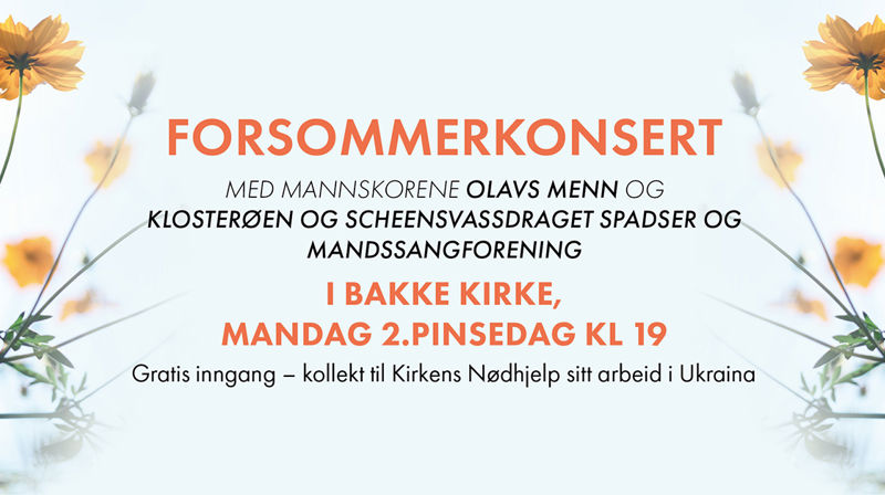 Forsommerkonsert 2.pinsedag kl.19.00