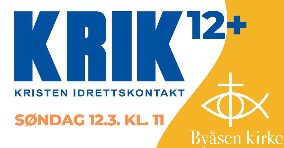 KRIK 12+ på søndag 12.3.23!