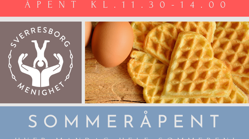 Mandagskafé på Sverresborg kirkesenter kl. 11.30 - 14 hver mandag hele sommeren!